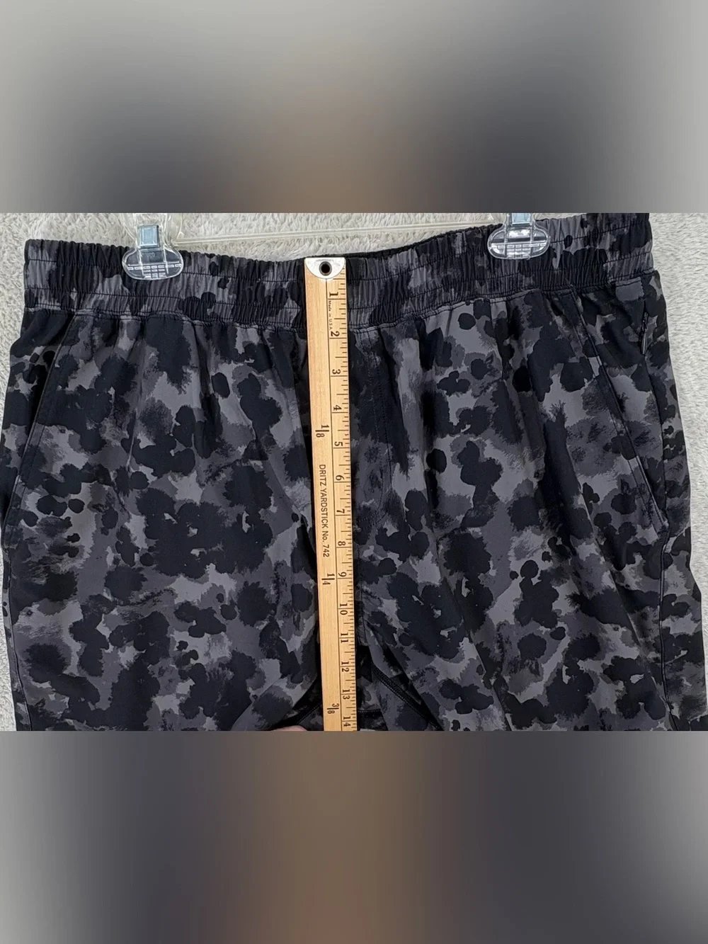 RHONE Men's Swim Trunks — Black and Gray Camo Splash